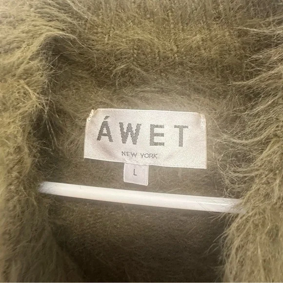 AWET New York MAKE CARDIGAN Forest Green Size Large - Picture 6 of 8